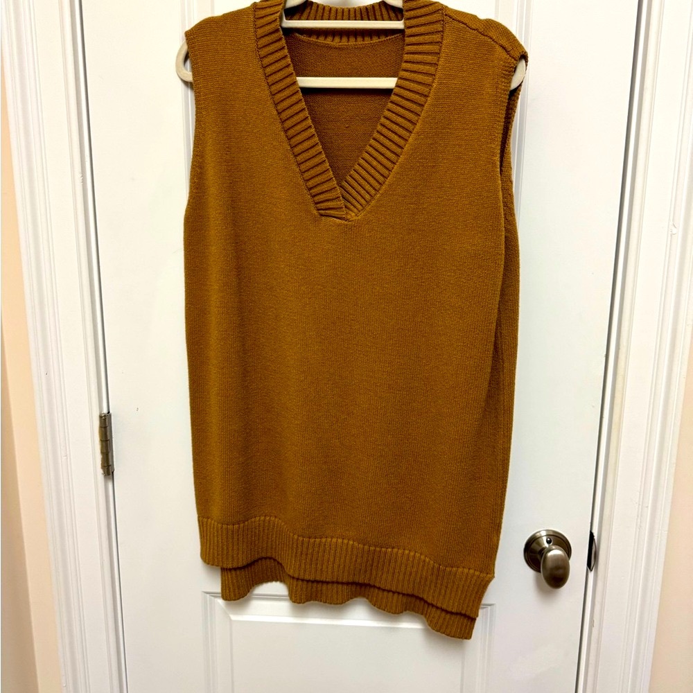 Womens Tan Sweater Vest